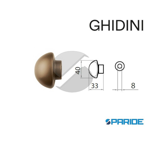 POMOLO MEZZALUNA Q8 77048228504 BRONZO GHIDINI