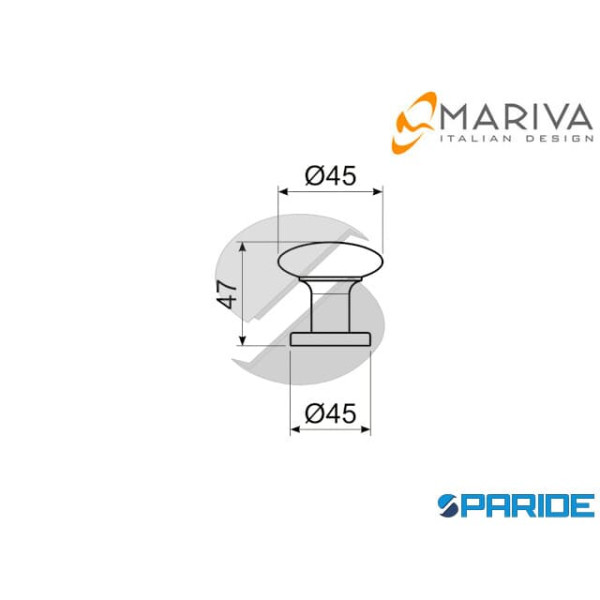 POMOLO SMART D 45 MM 153 CROMO SATINATO MARIVA
