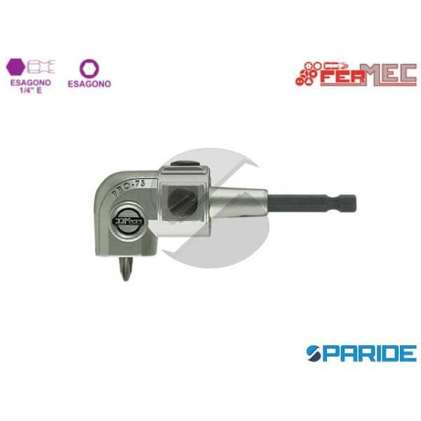 PORTA INSERTI 1\4 AD ANGOLO 90 L 130 MM 83675 FERM...