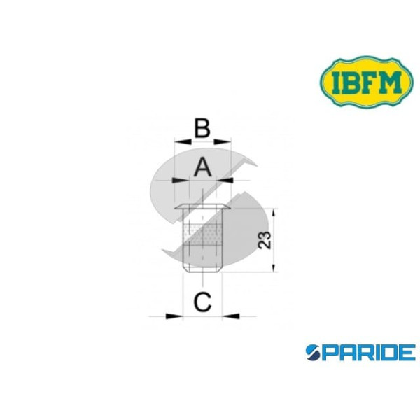 POZZETTO D 12 MM SENZA MOLLA 474 OTTONE IBFM