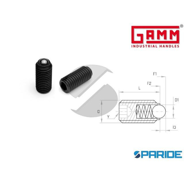 PRESSORE A SFERA INOX APSE\10A M4 A MOLLA DI POSIZ...