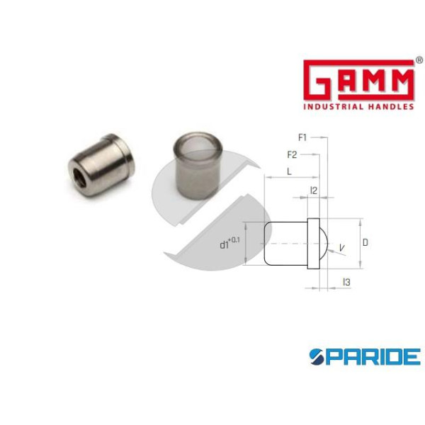 PRESSORE MOLLA INOX D 12 APL\12IP CON SFERA GAMM