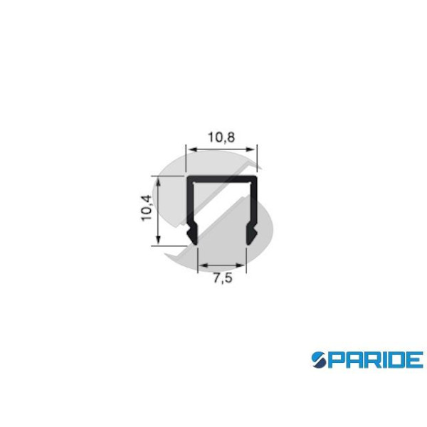 PROFILO A SCATTO 1001 L 2 MT PER OMEGA ALLUMINIO A...