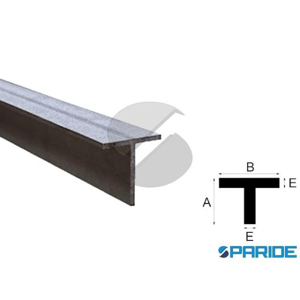 PROFILO A T 25X25 SP 4 L 2 MT FERRO NATURALE