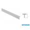 PROFILO A T IN ALLUMINIO 25X25 L 2 MT ANODIZZATO ARGENTO
