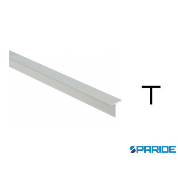 PROFILO A T IN ALLUMINIO 40X20 L 2 MT ARGENTO