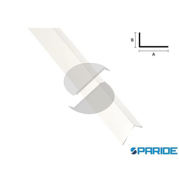 PROFILO ANGOLARE A L ALLUMINIO 15X10X1 L 2 MT BIAN...
