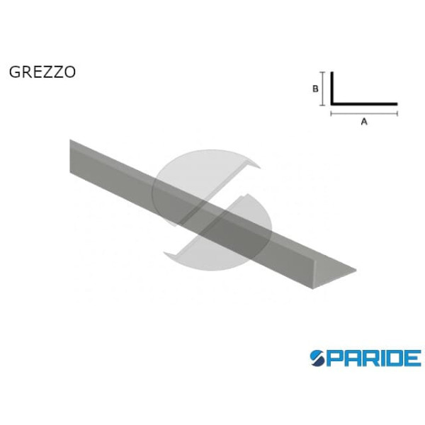 PROFILO ANGOLARE A L ALLUMINIO 80X20X2 L 2 MT GREZ...