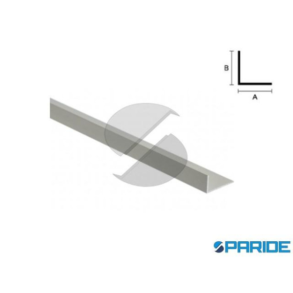 PROFILO ANGOLARE ALLUMINIO 10X10X1 L 2 MT ARGENTO