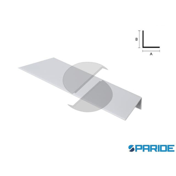 PROFILO ANGOLARE IN PLASTICA 25X25X3 L 3 MT GRIGIO