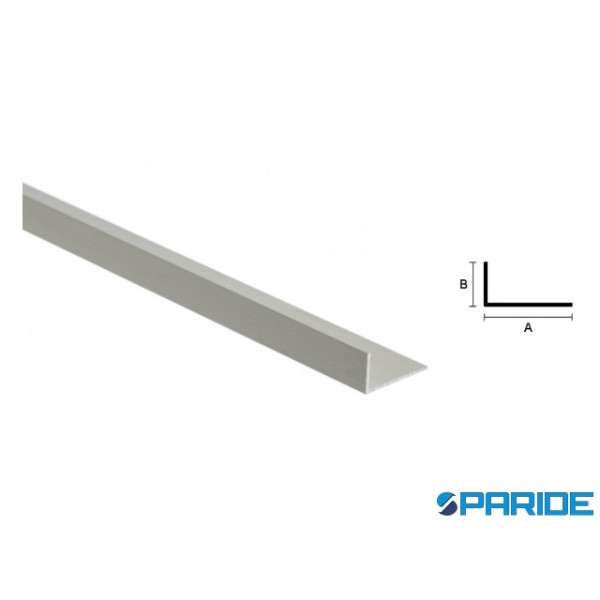 PROFILO ANGOLARE INOX 20X20 L 2 MT TINTA ACCIAIO
