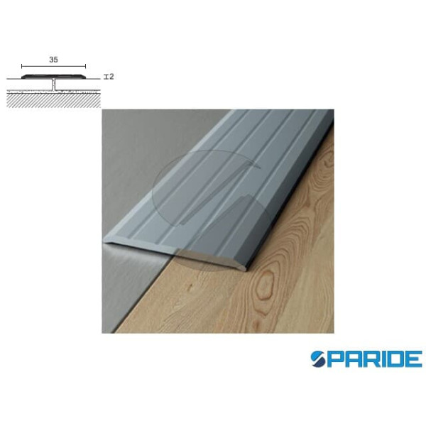 PROFILO IN ALLUMINIO 22\A 35X2 L 2,7 MT ARGENTO AD...