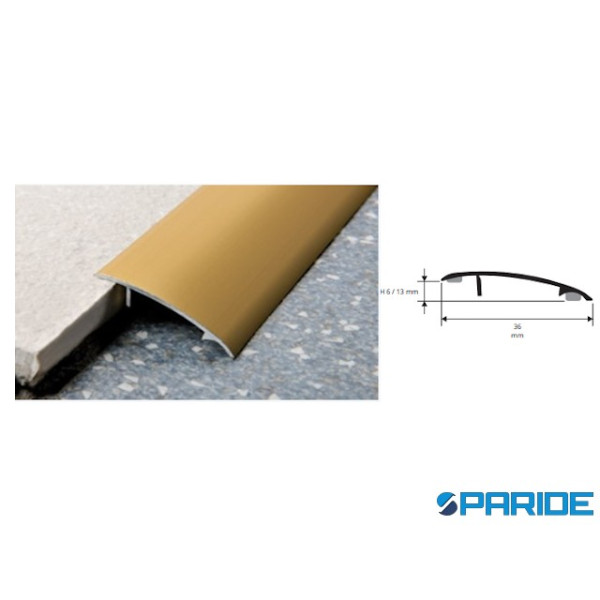 PROFILO IN ALLUMINIO H 6/13 L 270 CM AUTOADESIVO A...