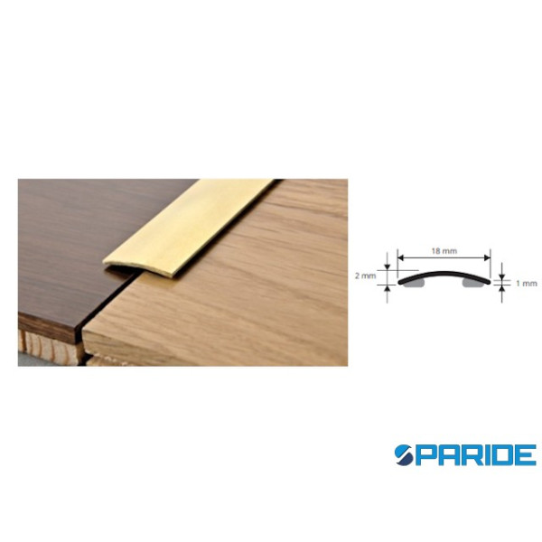 PROFILO IN OTTONE 18-10/10 L 270 CM ADESIVO