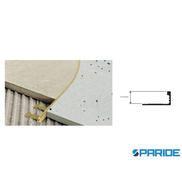 PROFILO IN OTTONE CURVABILE H 10 MM L 270 CM