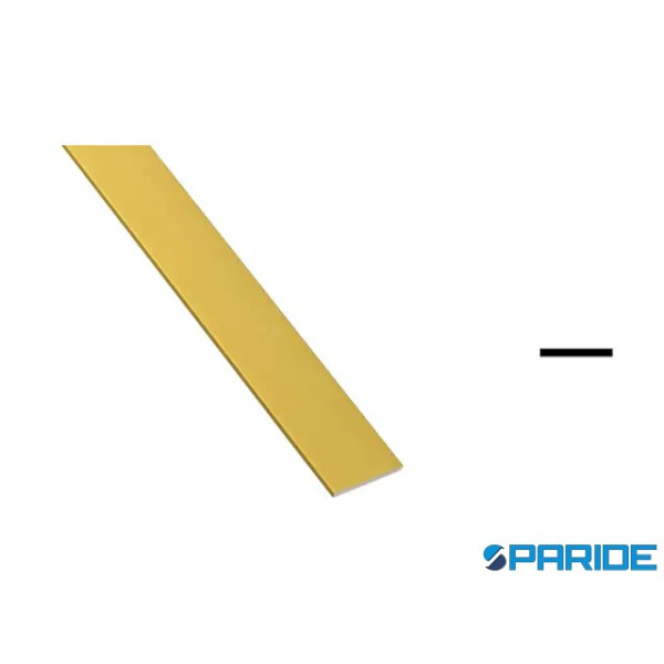 PROFILO PIATTO IN ALLUMINIO 20X2 2 MT ORO