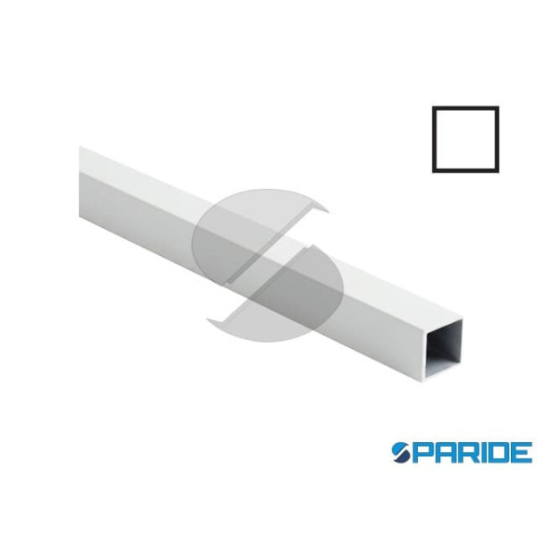 PROFILO QUADRO VUOTO ALLUMINIO 10X10X1 L 2 MT BIANCO