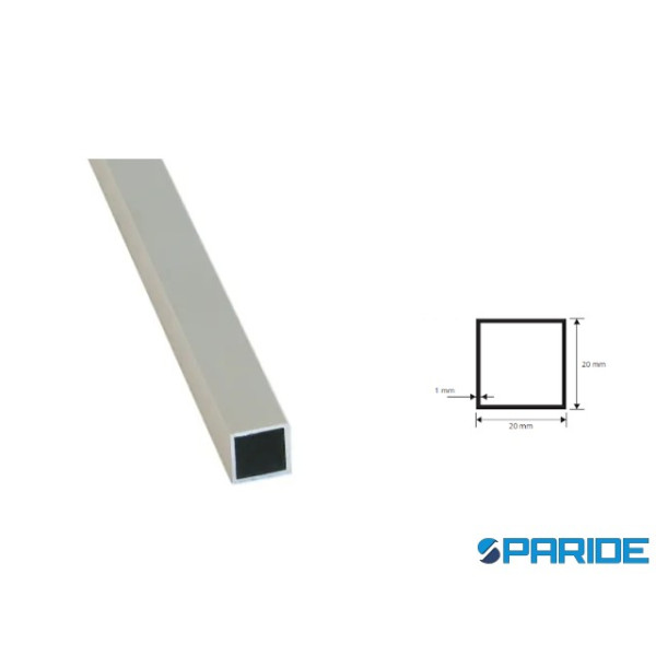 PROFILO TUBO QUADRO VUOTO IN ALLUMINIO 40X40 L 3 M...