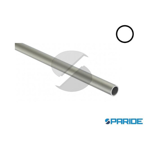 PROFILO TUBO TONDO VUOTO 10X1 IN ALLUMINIO L 2 MT ARGENTO