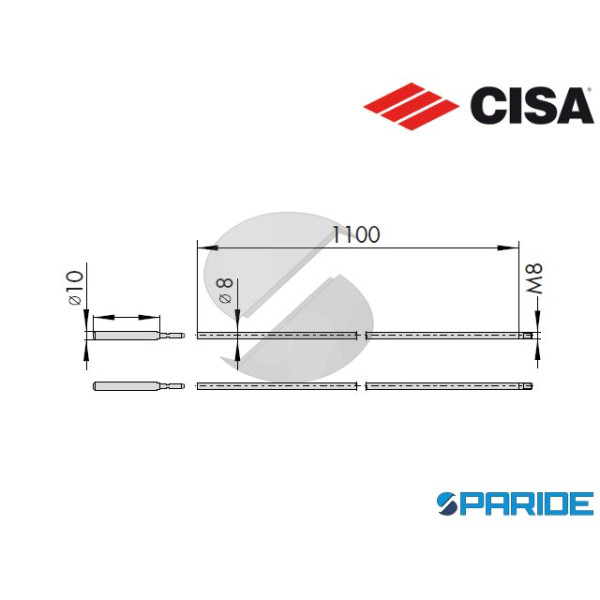 PROLUNGHE ASTE INTERNE 07088 03 CISA ANTIPANICO