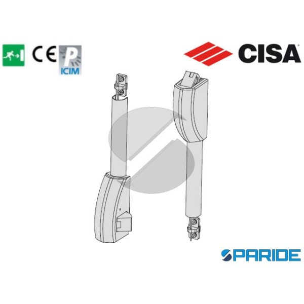 PROLUNGHE DI CHIUSURA ALTO BASSO 07063 61 CISA PER MANIGLIONE FAST