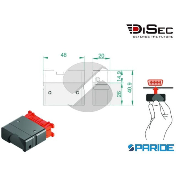PROTEZIONE MAGNETICA UNIVERSALE MG-OBD DISEC PER PRESA OBD AUTO