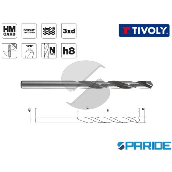 PUNTA CORTA PER ACCIAIO D 4 MM HSS-CARB 114 020 CO...