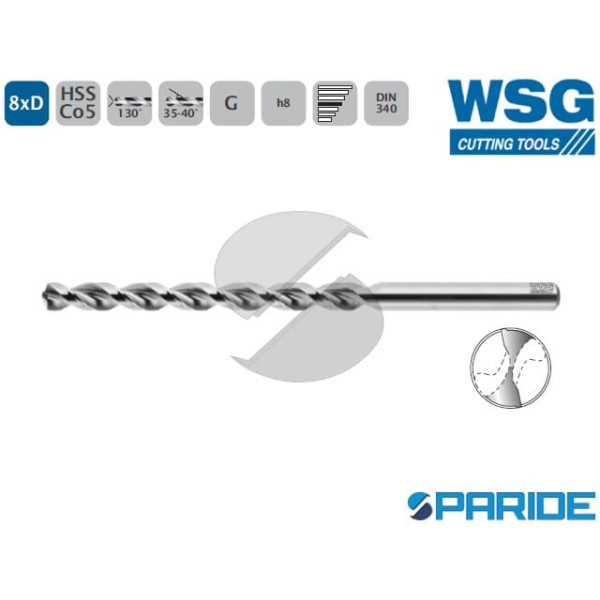 PUNTA PER ACCIAIO D 2X85 MM LUNGA HSS-CO5 4007 WSG...