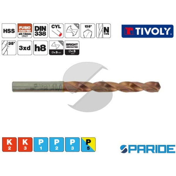 PUNTA PER METALLO HSS FURIUS D 4 MM 114541 TIVOLY ...