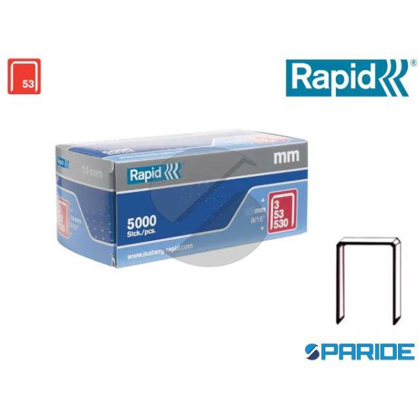 PUNTI METALLICI GRAFFE 3\53 10 MM RAPID 1185810 50...