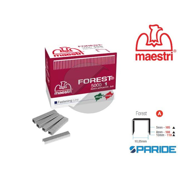 PUNTI METALLICI RO-MA FOREST 108 5000 PZ PER FISSA...