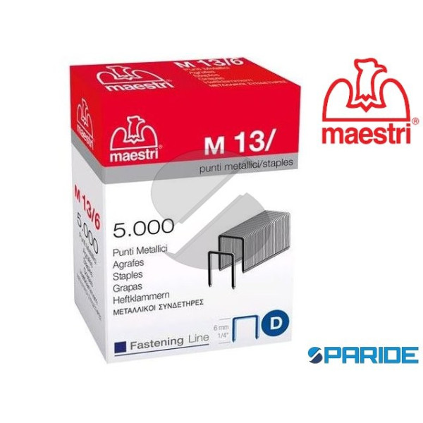 PUNTI METALLICI SERIE M 13 10 MM 5000 PZ PER CONFEZIONE
