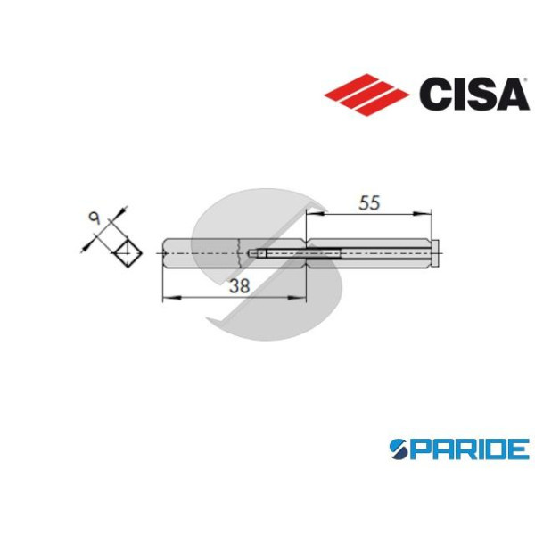 QUADRO MANIGLIA 07083 51 0 CISA SDOPPIATO PER PORT...