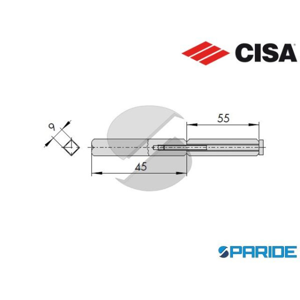 QUADRO MANIGLIA 07083 52 0 CISA SDOPPIATO PER PORT...