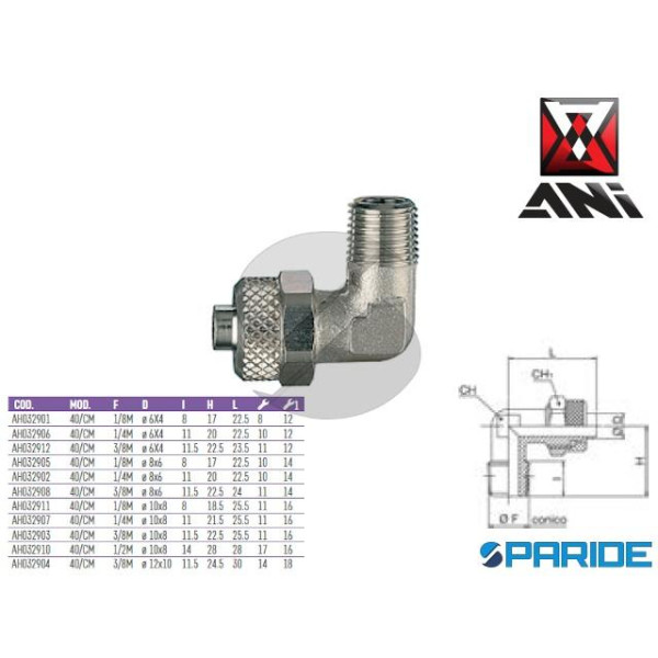 RACCORDO A L FILETTATO MASCHIO 1\2 40\CM AH032910 ...