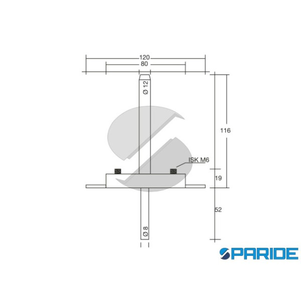 REGGIMENSOLA NOVA 3 12X116 MM ACCIAIO ZINCATO