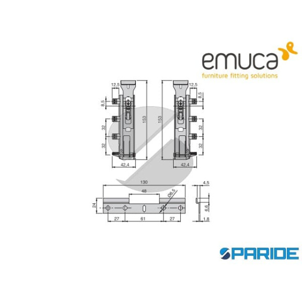 REGGIPENSILI A SCOMPARSA 4030605 EMUCA LEVELUP KIT