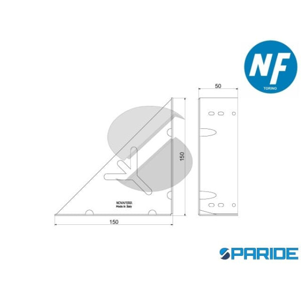 RINFORZO ANGOLARE RING 8006 NOVA-FERR IN ACCIAIO ZINCATO