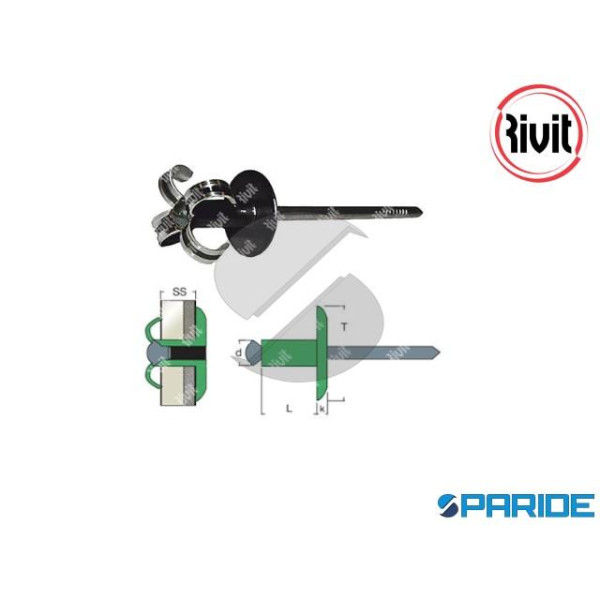 RIVETTO ALLUMINIO FAFLC FIORIV TL 5X16X14 MM 17960...