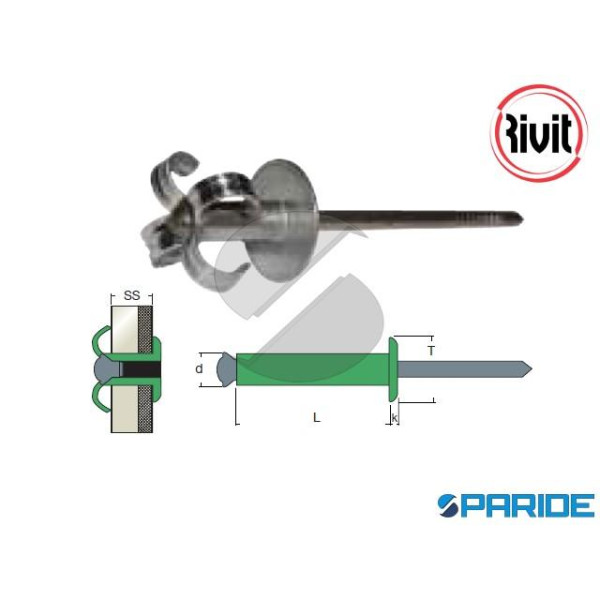 RIVETTO ALLUMINIO FIORIV-PLUS TT 5X80 0050000 RIVI...
