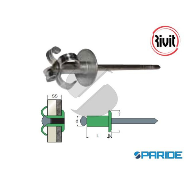 RIVETTO ALLUMINIO FIORIV TT 5X25 0049100 RIVIT
