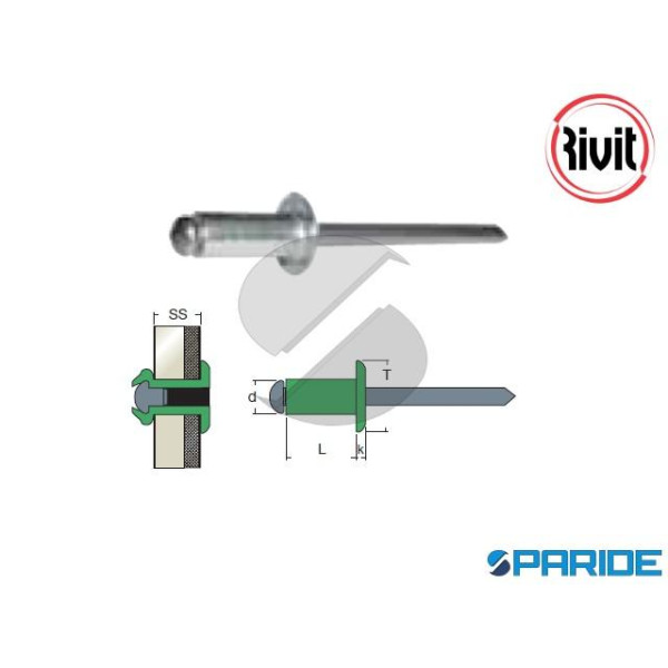 RIVETTO ALLUMINIO\ACCIAIO 4X30 MM TESTA TONDA AFT ...