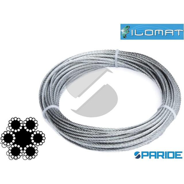 ROTOLO FUNE ZINCATA D 2 MM 10 MT UNI 7298