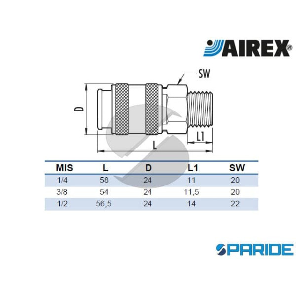 RUBINETTO RAPIDO 1\4 MASCHIO 751 AIREX