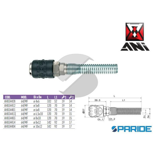 RUBINETTO RAPIDO D 6X8 MM 64\MF AH034401 UNIVERSAL...