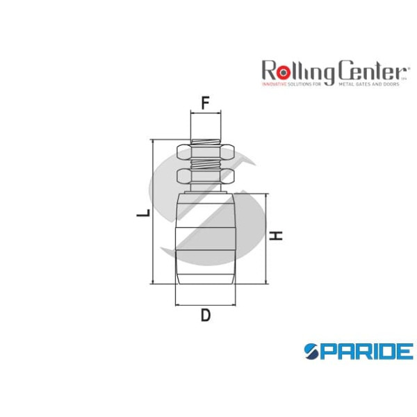 RULLO GUIDA CN40 IN NYLON CILINDRICO ROLLING CENTER