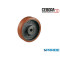 RUOTA D 200X50 MM ARANCIONE GHISA MOZZO A SFERE AG CEBORA