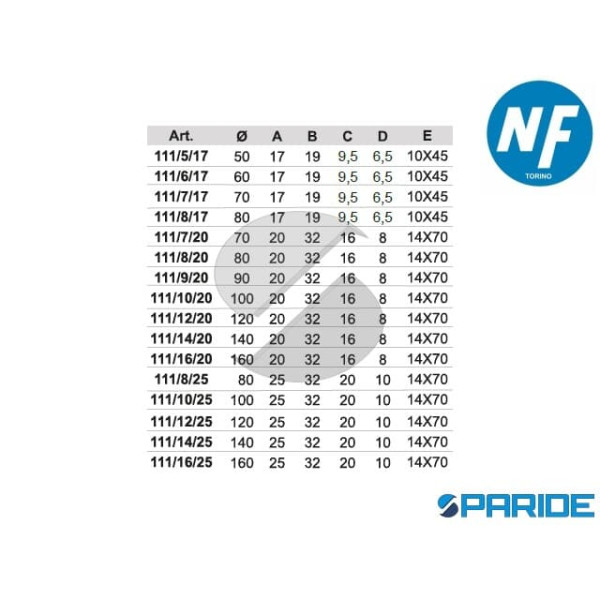 RUOTA GOLA O D 120 111 12 25C 1 CUSCINETTO CON BULLONE CATAFORESI NOVA-FERR