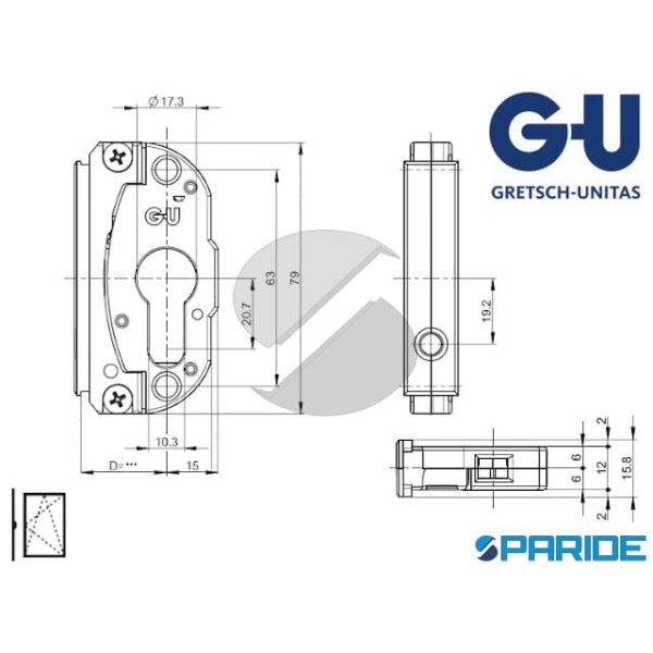 SCATOLA CILINDRO PER CREMONESE E 25 6-39964-25-0-1 GU