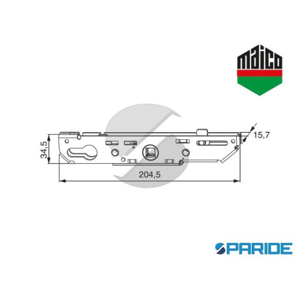 SCATOLA SERRATURA E 27,5 226692 MAICO ALZANTE SCOR...